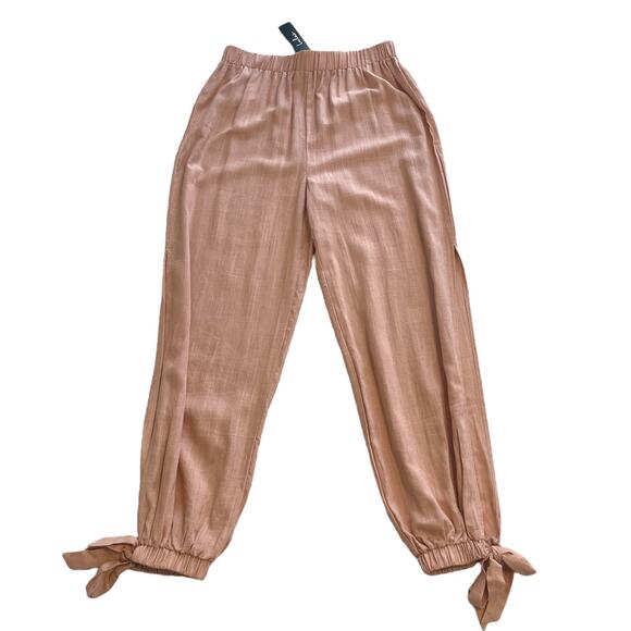 LULUS Taking a Vacation Light Pink Side Slit Jogger Pants Womens M, Coastal Boho - Picture 3 of 11